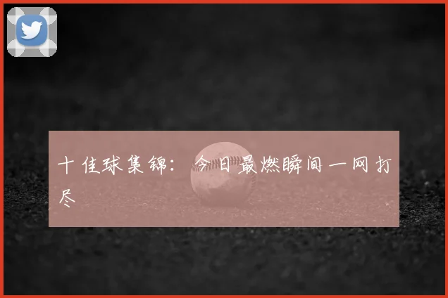 十佳球集锦：今日最燃瞬间一网打尽